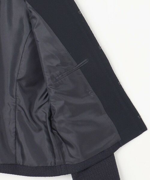 ANY SIS / エニィスィス ノーカラージャケット | リップルボーダーストレッチ ノーカラージャケット | 詳細10