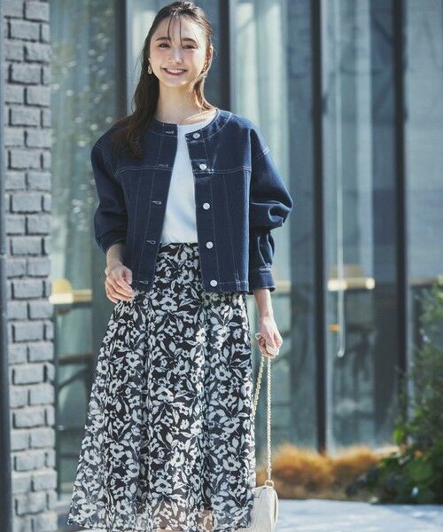 any SiS / エニィスィス ミニ・ひざ丈スカート | 【洗える】メッシュフラワープリント スカート | 詳細5