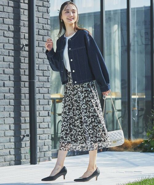 any SiS / エニィスィス ミニ・ひざ丈スカート | 【洗える】メッシュフラワープリント スカート | 詳細4
