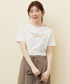 ANY SIS / エニィスィス カットソー | 箔プリントロゴ Tシャツ