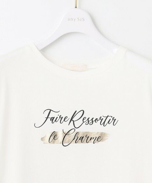 any SiS / エニィスィス カットソー | 箔プリントロゴ Tシャツ | 詳細4