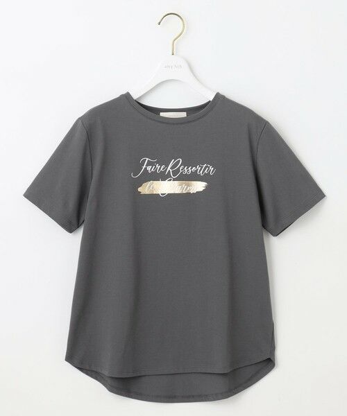any SiS / エニィスィス カットソー | 箔プリントロゴ Tシャツ | 詳細13