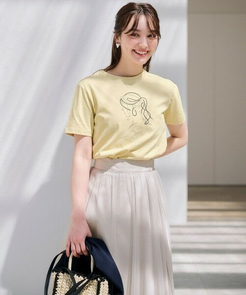 any SiS / エニィスィス カットソー | 線画×刺繍ロゴ Tシャツ | 詳細5