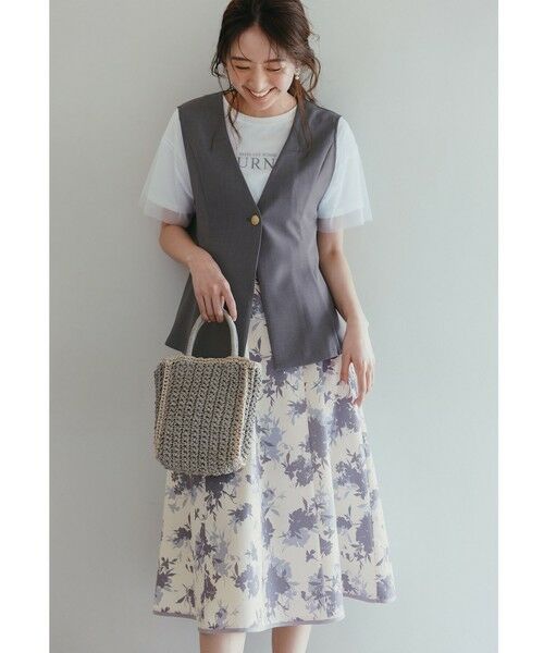 any SiS / エニィスィス ミニ・ひざ丈スカート | 【撥水】シルエットフラワー スカート | 詳細12
