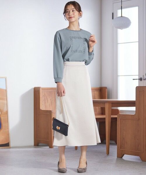 ANY SIS / エニィスィス ミニ・ひざ丈スカート | 【洗える】ダルサテンナロー スカート | 詳細1