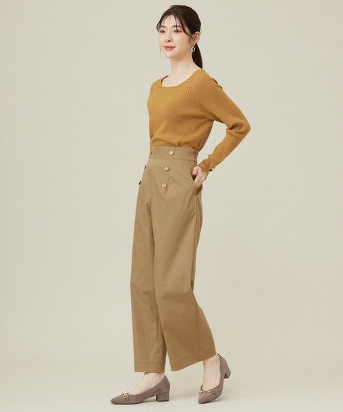 ANY SIS / エニィスィス ニット・セーター | 【ウールブレンドシリーズ】ベースネックリブコンビ ニット | 詳細9