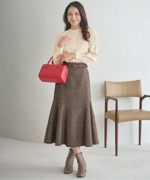 ANY SIS / エニィスィス ニット・セーター | 【洗える】フリルチュールコンビ ニット | 詳細1