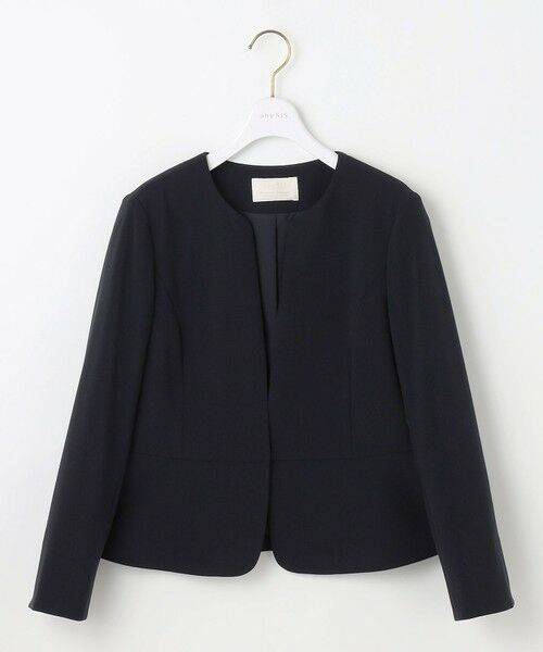 【メーカー再生品】 洗える】セレモニーダブルクロス クルーカラー ジャケット スーツ・フォーマル・ドレス