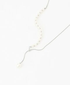 フェイクパールラリエット ネックレス