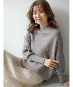 ANY SIS / エニィスィス ニット・セーター | 【洗える】パール調ディテール ニット