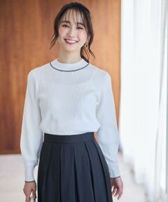 ANY SIS / エニィスィス ニット・セーター | 【アンサンブル対応】バイカラーリブ ニット