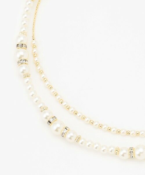 ANY SIS / エニィスィス ネックレス・ペンダント・チョーカー | 2連メタルストーンパール調 ネックレス | 詳細1