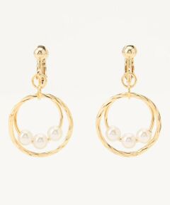 ANY SIS / エニィスィス ピアス・イヤリング | 3連パール調フープ イヤリング
