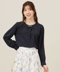 ANY SIS / エニィスィス シャツ・ブラウス | 【洗える】フロントパール調 ブラウス