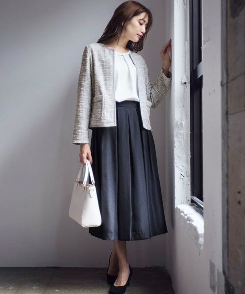 ANY SIS / エニィスィス ノーカラージャケット | 【2SET】ウォッシャブルジャケット × ブラウス セット | 詳細2