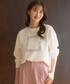 ANY SIS / エニィスィス カットソー | 【洗える】2wayストレッチジョーゼットロゴ ロンT