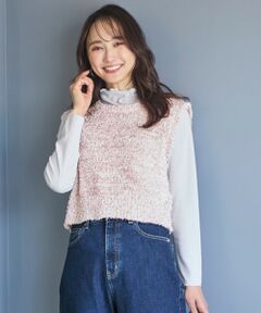 ANY SIS / エニィスィス ベスト | 【前後着用可】リボンヤーン ベスト