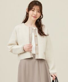 ANY SIS / エニィスィス カーディガン・ボレロ | バイカラーラメニット カーディガン