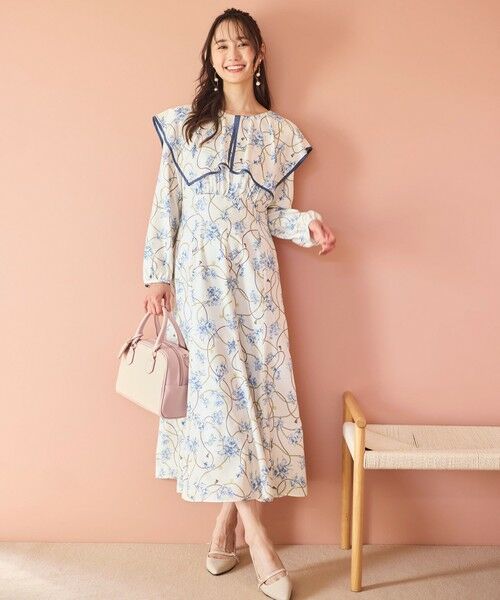 ANY SIS / エニィスィス ロング・マキシ丈ワンピース | 【洗える】スカーフデザインプリント ワンピース | 詳細1