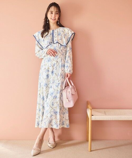 ANY SIS / エニィスィス ロング・マキシ丈ワンピース | 【洗える】スカーフデザインプリント ワンピース | 詳細2