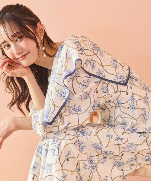 ANY SIS / エニィスィス ロング・マキシ丈ワンピース | 【洗える】スカーフデザインプリント ワンピース | 詳細3