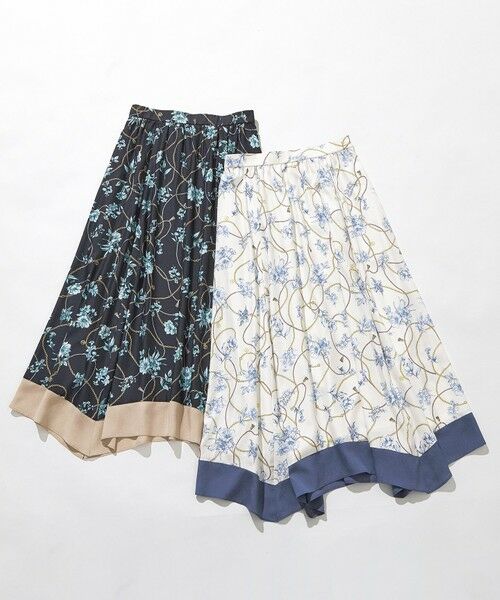 ANY SIS / エニィスィス ミニ・ひざ丈スカート | 【洗える】スカーフデザインプリント スカート | 詳細3