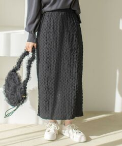 ANY SIS / エニィスィス ミニ・ひざ丈スカート | 【洗える】カットジャカードナロー スカート