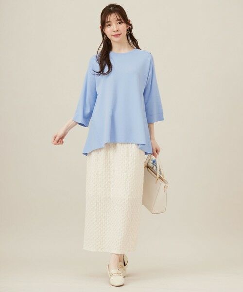 ANY SIS / エニィスィス ミニ・ひざ丈スカート | 【洗える】カットジャカードナロー スカート | 詳細3