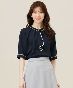 ANY SIS / エニィスィス シャツ・ブラウス | 【洗える】バイカラーラッフルボウ ブラウス