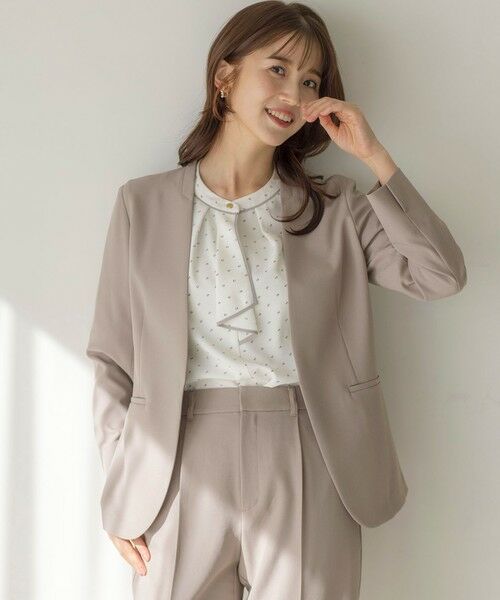 ANY SIS / エニィスィス ノーカラージャケット | 【UVカット・接触冷感・吸水速乾】スマートビューティストレッチ ノーカラージャケット | 詳細1