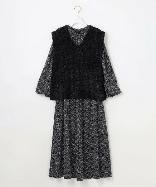 ANY SIS / エニィスィス セットアップ | 【洗える】フラワープリントワンピース × ニットベスト セット | 詳細4