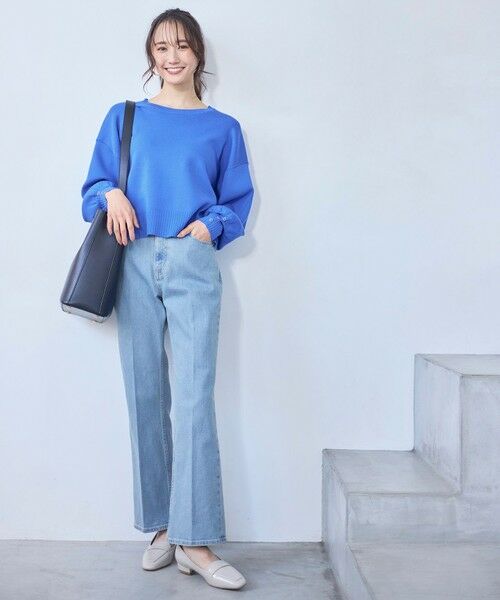 美Denimシリーズ】センタープレスセミフレア デニム （デニム