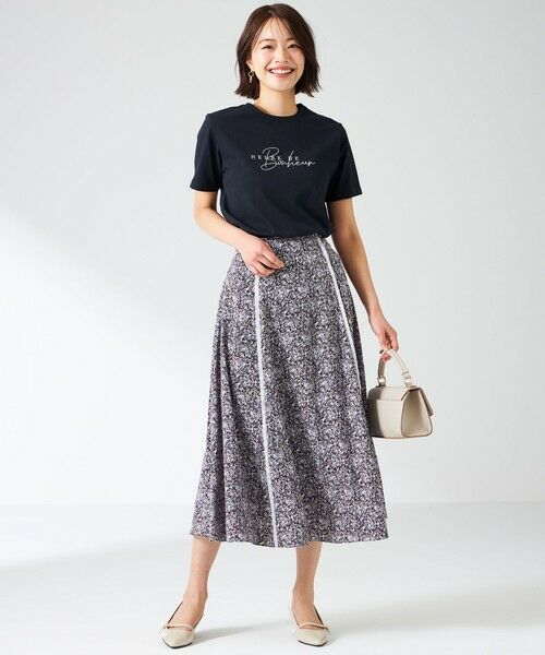 ANY SIS / エニィスィス ミニ・ひざ丈スカート | 【洗える】ラインポイントフラワー スカート | 詳細7