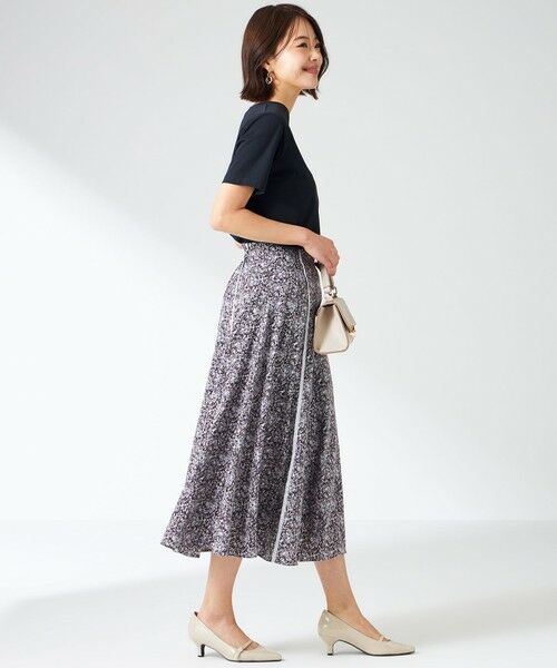 ANY SIS / エニィスィス ミニ・ひざ丈スカート | 【洗える】ラインポイントフラワー スカート | 詳細8