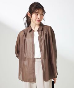 ANY SIS / エニィスィス シャツ・ブラウス | 【洗える】リネンライクシアーローン ブラウス