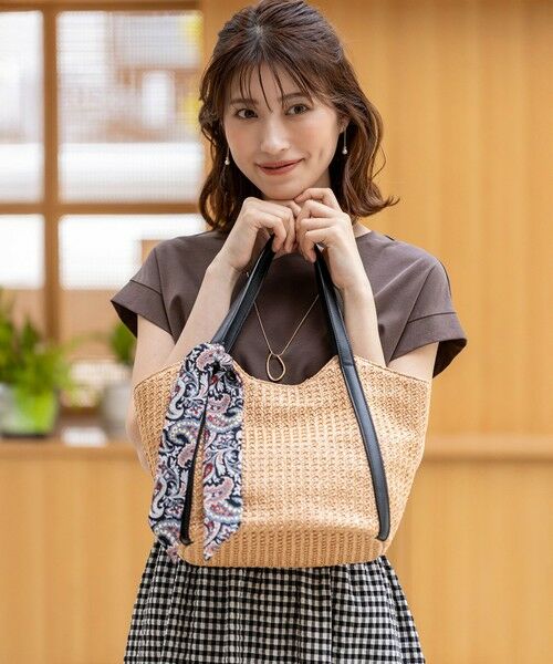セール】 スカーフ付き カゴバッグ （かごバッグ）｜any SiS