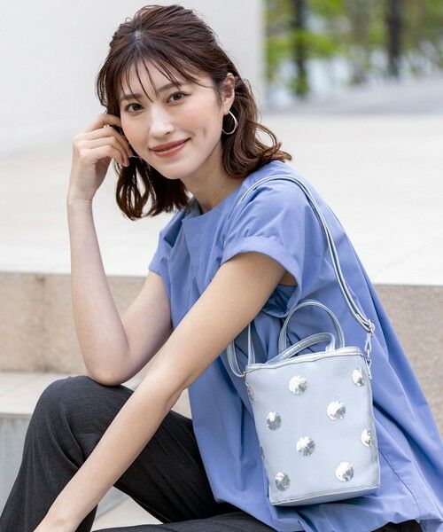 ANY SIS/エニィスィス 【2WAY】ドットシアー ショルダーバッグ シルバー 2 ANY SIS/エニィスィス 【2WAY】ドットシアー ショルダーバッグ シルバー 2