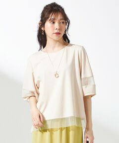 ANY SIS / エニィスィス カットソー | 【洗える】シアーコンビ プルオーバー