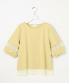 ANY SIS / エニィスィス カットソー | 【洗える】シアーコンビ プルオーバー