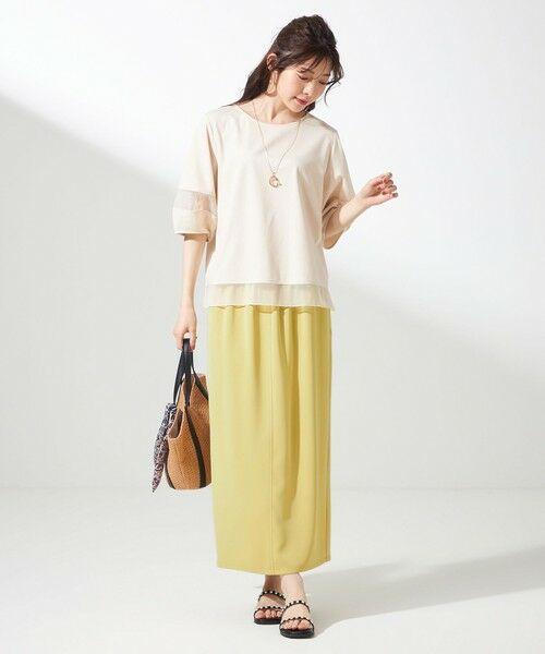 ANY SIS / エニィスィス カットソー | 【洗える】シアーコンビ プルオーバー | 詳細2