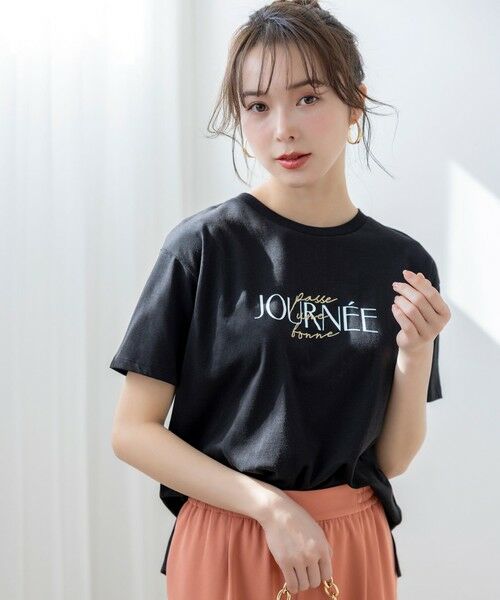 セール】 【洗える】アソートロゴ Tシャツ （カットソー）｜any