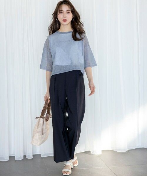 ANY SIS / エニィスィス ニット・セーター | 【洗える】シアー ニットT | 詳細2