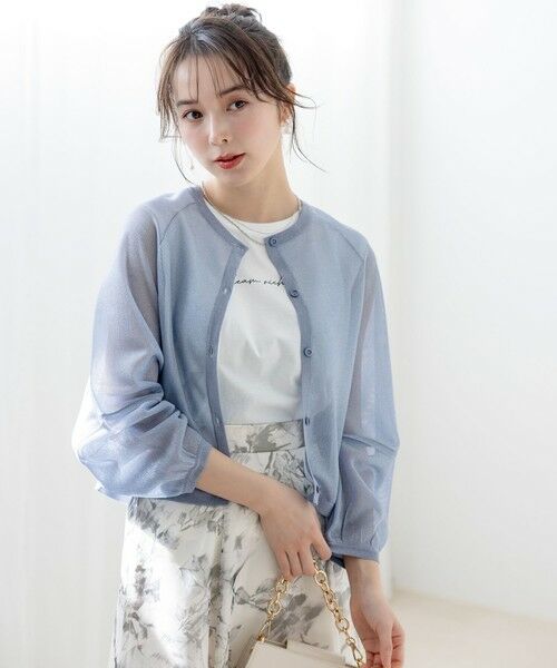 ANY SIS / エニィスィス カーディガン・ボレロ | 【洗える】シアーランタンスリーブ カーディガン | 詳細2