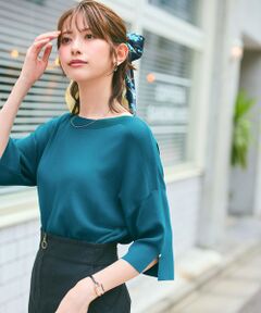 ANY SIS / エニィスィス ニット・セーター | 【接触冷感・UVカット・洗える】ビューティクールボートネック プルオーバー