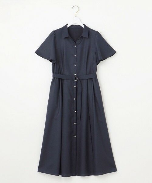 ANY SIS / エニィスィス ロング・マキシ丈ワンピース | 【接触冷感・UVカット・速乾】スムージーポリエステル シャツワンピース | 詳細10