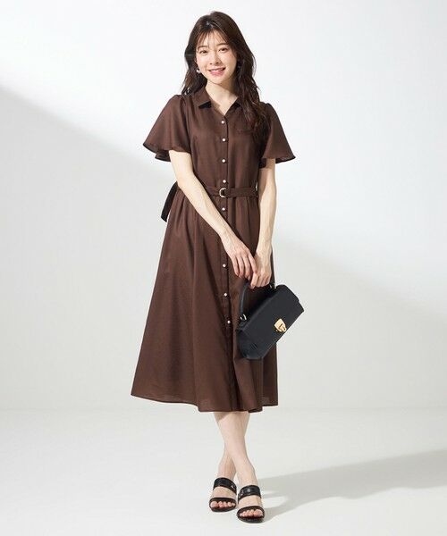 ANY SIS / エニィスィス ロング・マキシ丈ワンピース | 【接触冷感・UVカット・速乾】スムージーポリエステル シャツワンピース | 詳細21