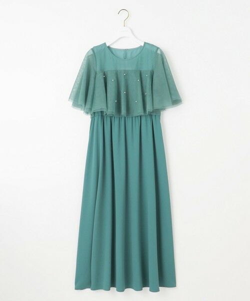 any SiS/エニィスィス 【Lily Calin】ラッフルチュールフェイクパール ドレス グリーン 1 any SiS/エニィスィス 【Lily Calin】ラッフルチュールフェイクパール ドレス グリーン 1