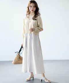 ANY SIS / エニィスィス ロング・マキシ丈ワンピース | 【2SET】シャツワンピ × ニット セット