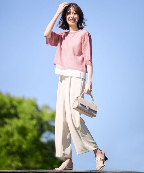 セール】 【23.0~24.0cm】シアーメタルバックルヒール サンダル