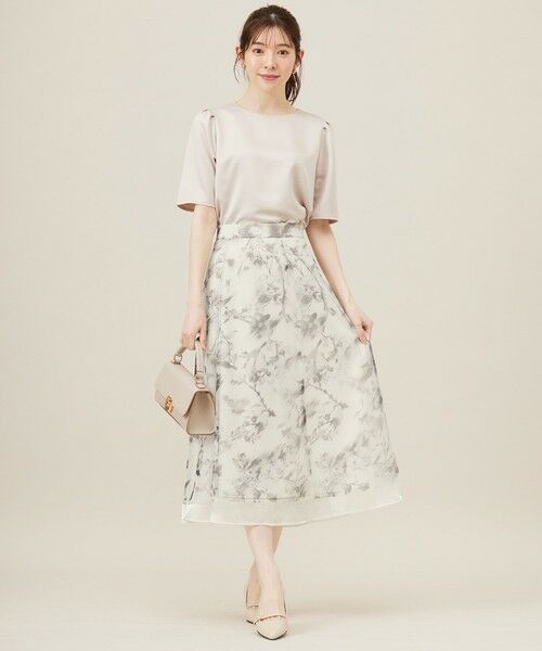 ANY SIS / エニィスィス ミニ・ひざ丈スカート | 【WEB・一部店舗限定】ハッチングフラワープリント スカート | 詳細10